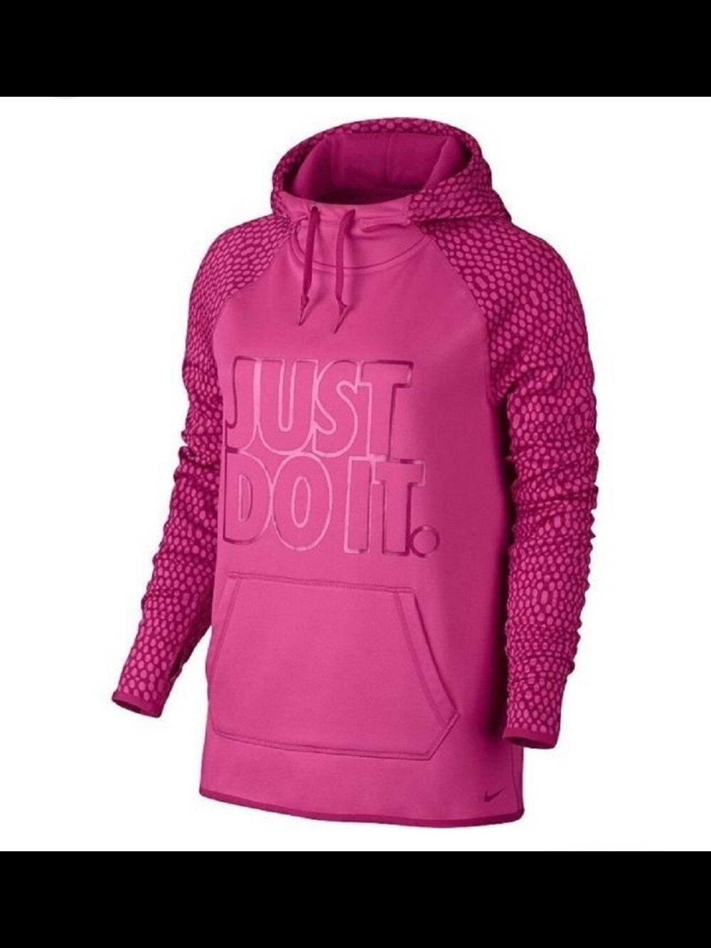 Nike Therma Fit Women's JDI Fleece Hoodie Pink "Just Do It" Size Medium